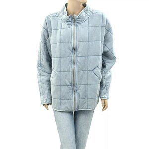 Free People Dolman Quilted Knit Jacket Top Oversized Zip-up Slouchy XS 275587